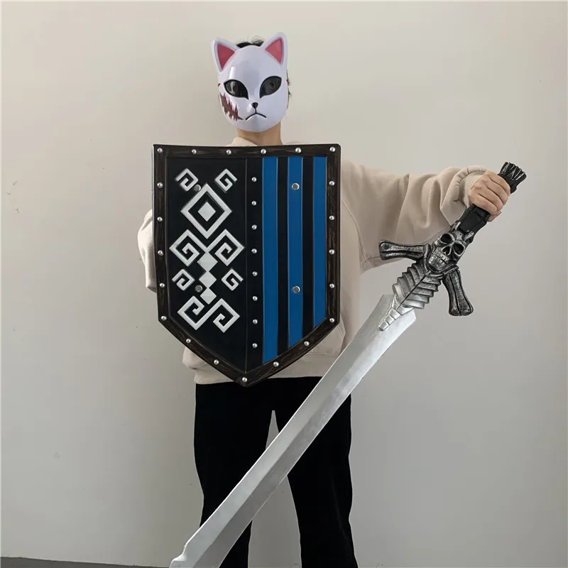 1:1 Gold Royal Guard Shield Knight Shield Sun Game Doubleless Cosplay PU Props Cos Weapon Halloween Cosplay Gift Props