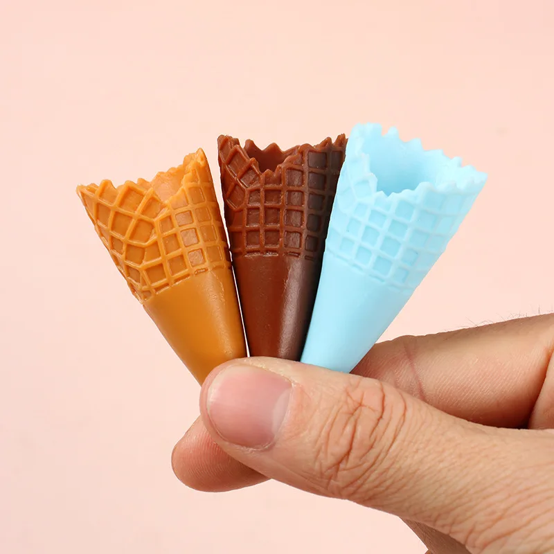 10Pcs Fake Ice Cream Cone Model Simulation Cake Artificial Food for Dessert Shop Window Display Props Party Decor Kids Toy