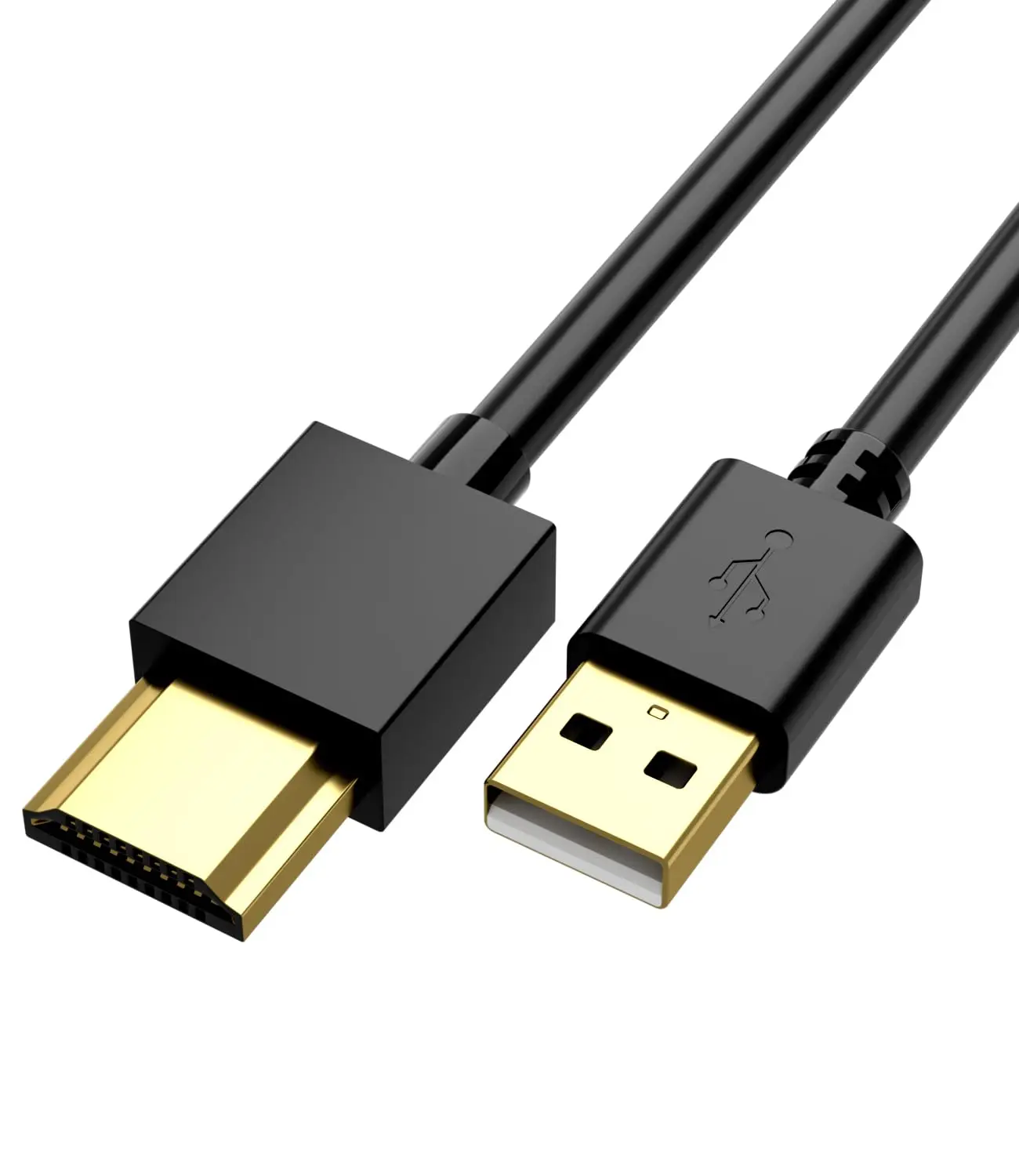 50cm HDMI 호환 수-USB 2.0 A 수 플러그 어댑터, 컨버터 커넥터 충전기 케이블, 1 개입
