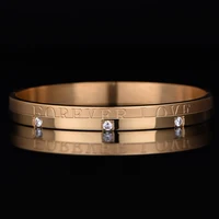 Luxury Cuff Bracelet Bangle Stainless Steel  Bracelet Carving Couple Bangle For Men Women Jewelry Wedding Forever Kpop Gifts 2