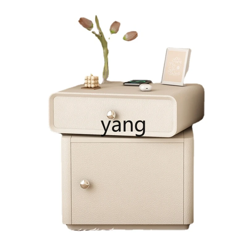 

CX Milky White Sofa Side Cabinet Safe Box Integrated Multifunctional Hall Corner Locker