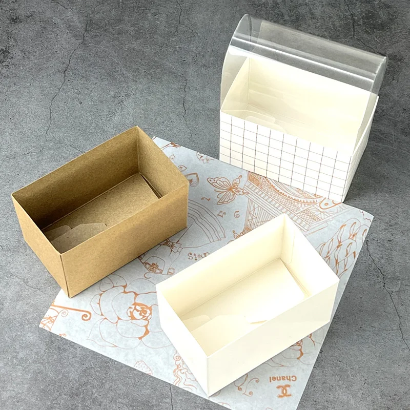 50pcs Kraft Paper Sandwich and Burger Takeout Boxes, Disposable Toast, Donut, Bread, Ha... - SKU KPSB0850 - UGI Packaging