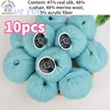 10 Groups Soft Mohair Yarn Knitting Angora Yarn for DIY Knitting,Fluffy Lace Yarn for Crocheting,Knitting Sweater,Scarf,Shawl 1