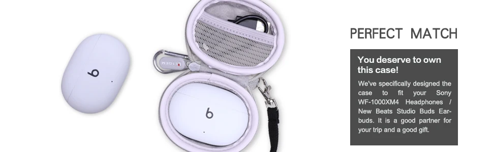Earbuds Case for Sony WF-1000XM4 and Beats Studio Buds Storage Carrying Bag Accessories for Wireless Earbuds