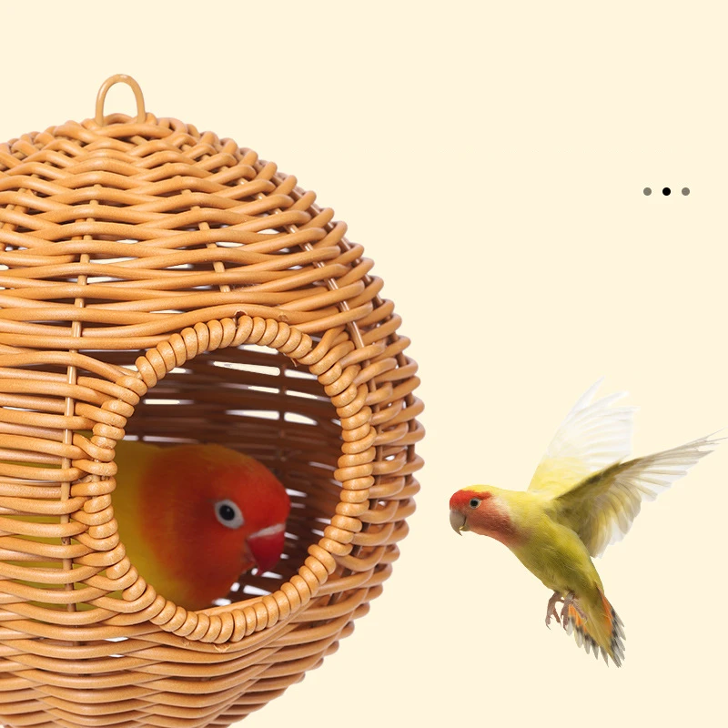 Bird Hammock Nest Parrot Exercise Training Perch Stand Hanging Birdcage Stand for Lovebirds Parakeet Macaw Bird Supplies