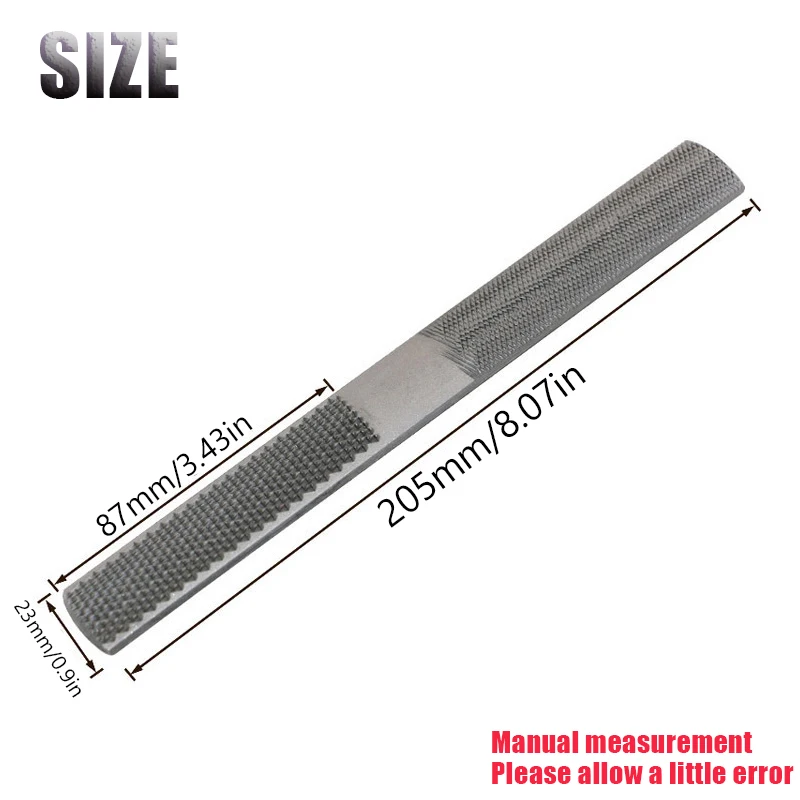 1Pc 4 IN 1 Wood Carving Files Rasp Wooden Rotating Burrs File Double-cut Alloy Square Flat Half Round Filling Needle Woodworking