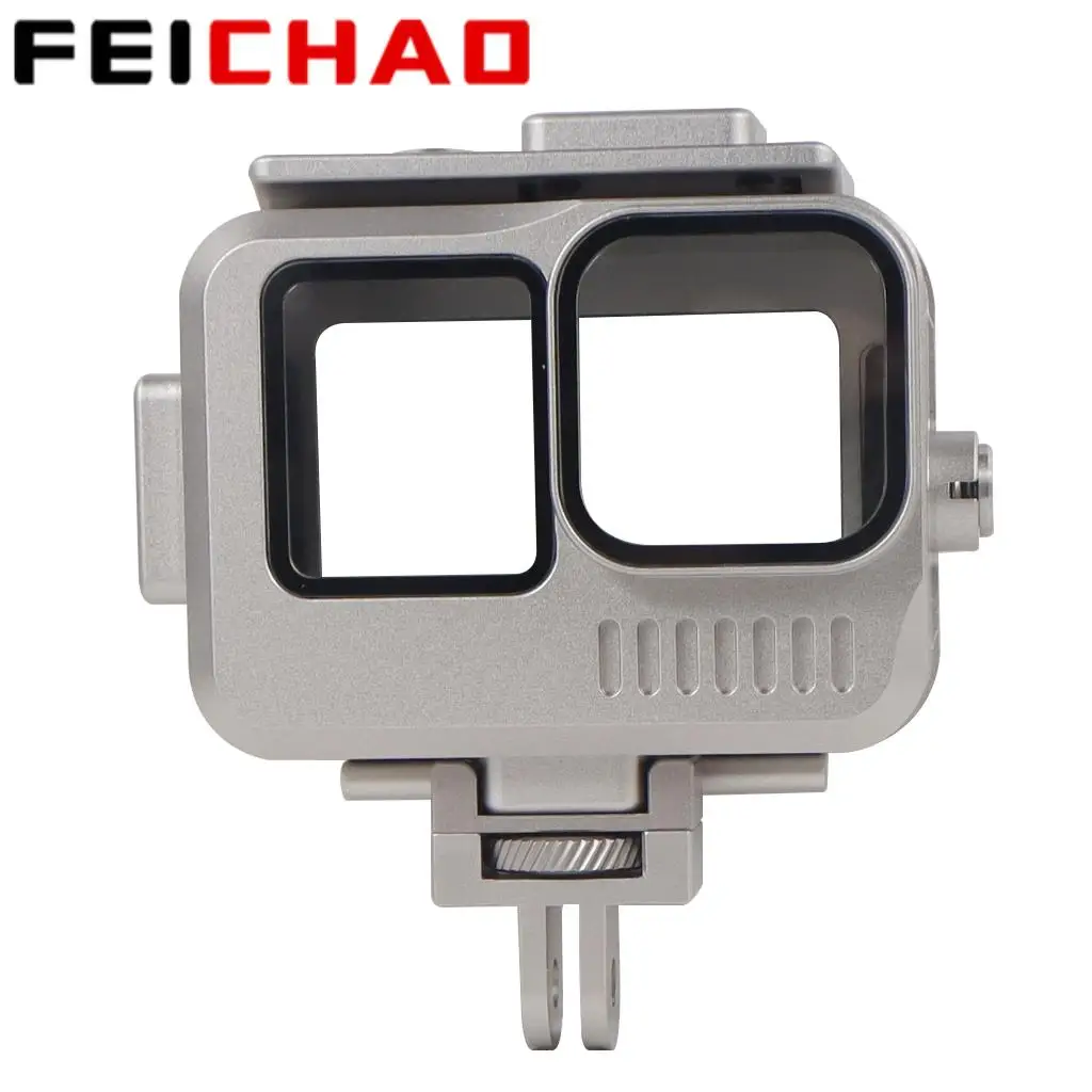 thumbnail image 2 of Metal Waterproof Housing Case For GoPro 13 12 11 10 Action Camera 50M Deep Diving 1/4 Quick Install Underwater Protective Frame 2 of 13