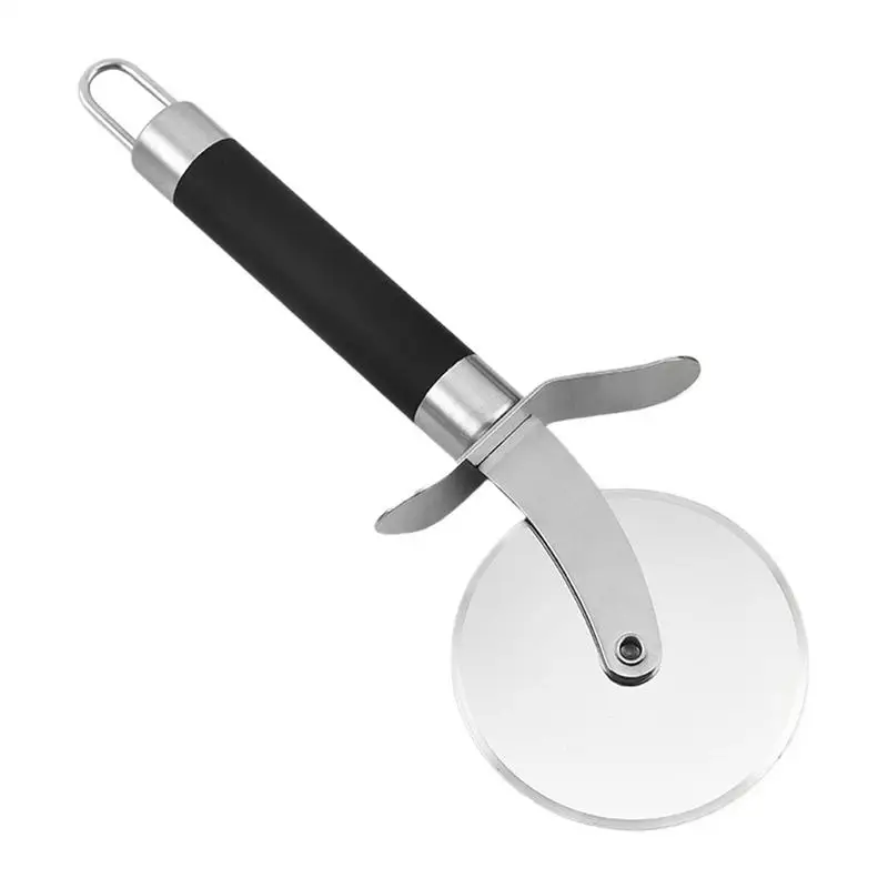 Pizza Slicer Wheel Stainless Steel Comfort Grip Slicer For Pizza Thumb Guard Protection Pasta Maker Cutter Wheel For Biscuits