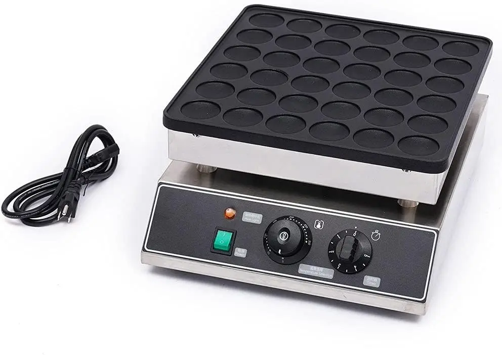 Dutch Pancake Baker Maker, Commercial Electric Nonstick 36Pcs 1.9Inch Poffertje Mini Pancake Maker Stainless Steel for Restauran 6