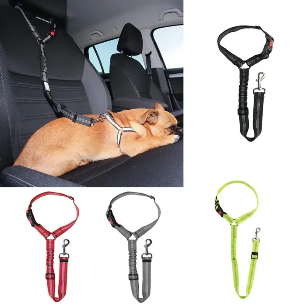 Reflective Pet Leash Harness Dog Car Seat Belt Puppy Collar Walking Travel Car Accessories Cat Leash Harness for Small Dogs Pet Supplies