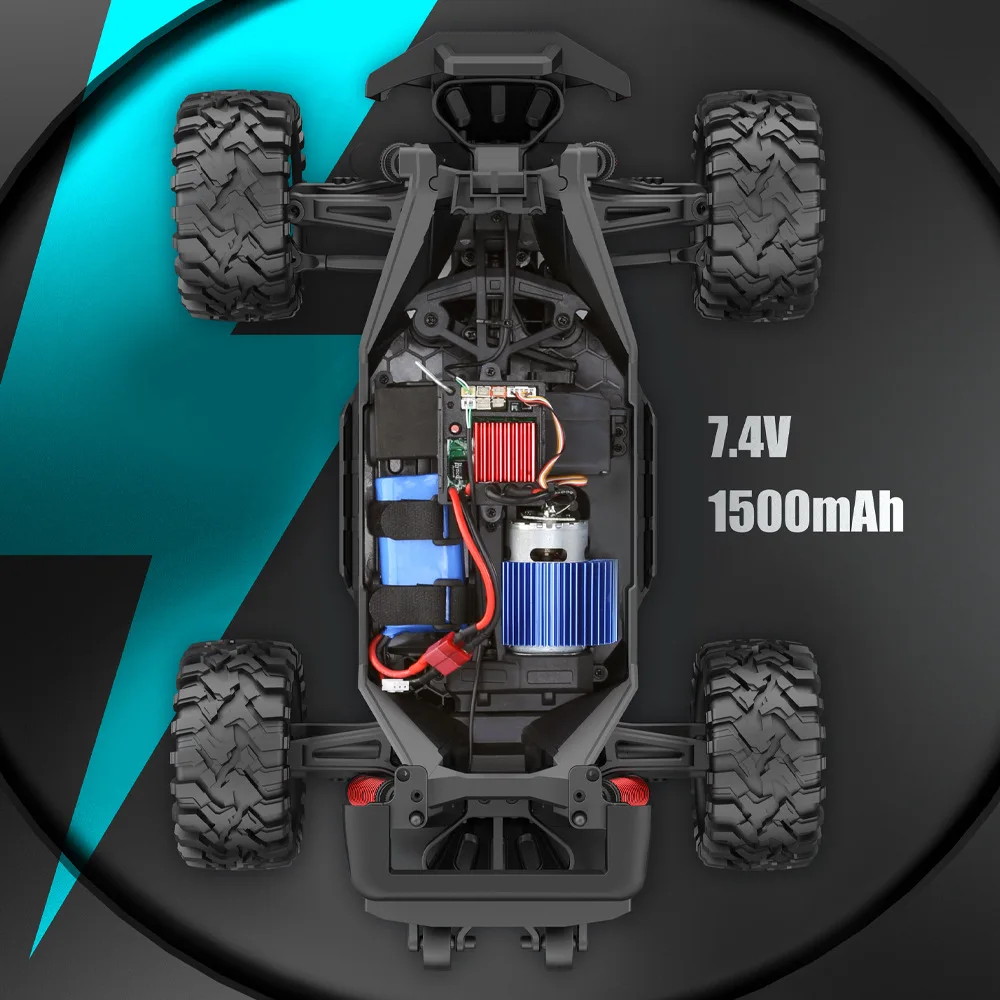 KF10 High-speed RC Car 2.4g Remote Control Pickup 4wd High-speed Off-road Off-road Vehicle Boy Toy Metal gear 1/10 27cm 6