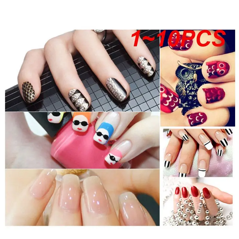 

1 ~ 10 шт. акриловая французская полоса для дизайна ногтей, кисть для подводки, 3D наконечники, маникюр, ультратонкая ручка для рисования линий, инструменты для рисования