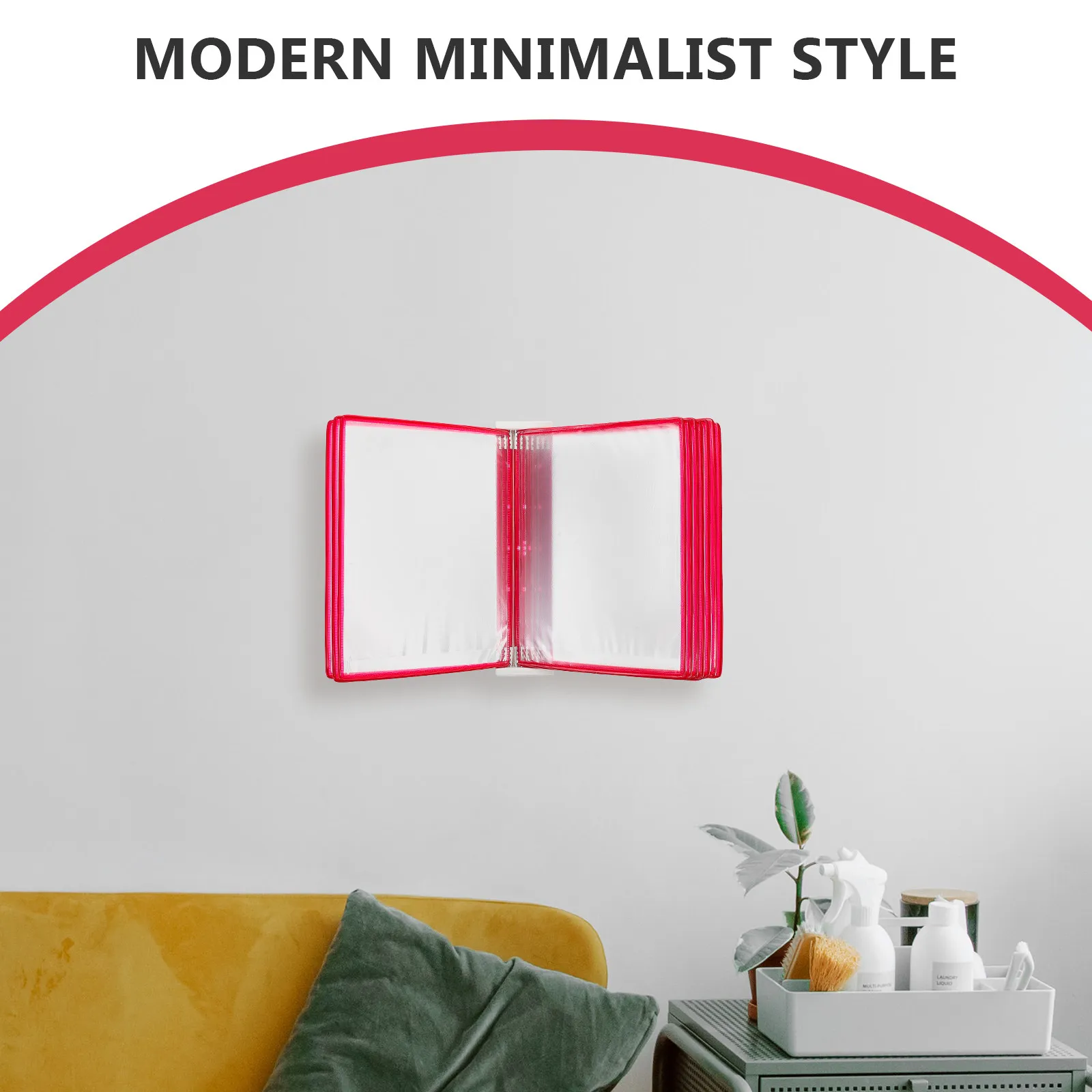 벽걸이형 문서 디스플레이 랙 10포켓 A4 파일 폴더 정리함 공간 절약형 사무용 종이 보관함 벽걸이 사무실 정리함