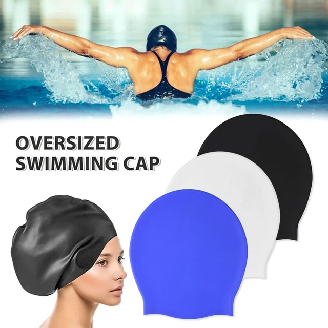 Silicone Extra Large Swimming Cap for Long Hair Waterproof Swim