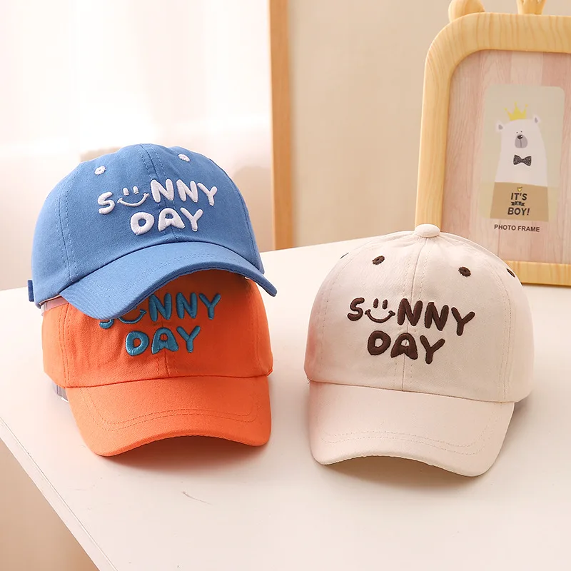 Casual Letter Baseball Cap For Children Summer Sun Protection Boys Girls Spring Outdoor Sports Snapback Hat Hip Hop Cap Kids Hat winter thermal plush baby hat scarf solid color children ear protection bonnet one piece baby hat neckerchief for outdoor sports