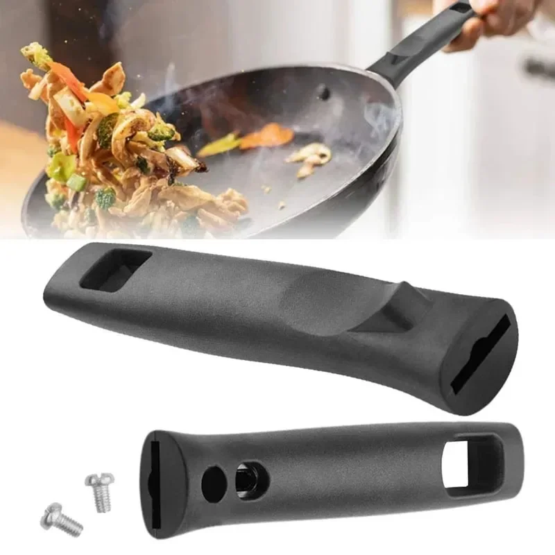 1Pcs detachable pot handle Universal Pot Handle Replacement Kitchen Scald-Proof Bakelite Pan Pot Long Handle Grip with Screw Cookware Accessory