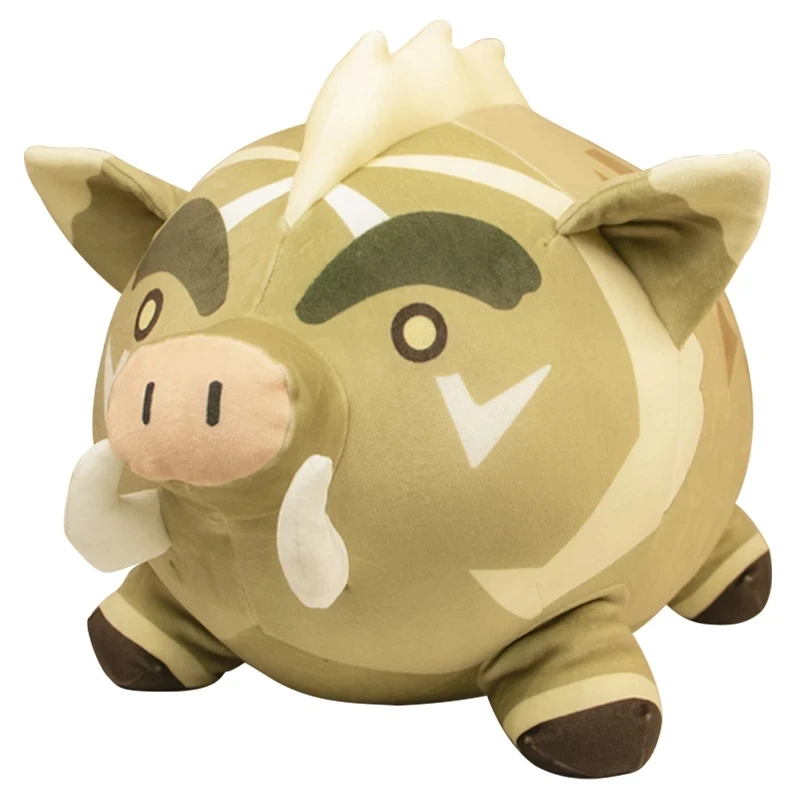 2021 New Game Genshin Impact Wild Boar King Plush Cushion Toy Corner Two-dimensional Doll Sleeping Gift Anime Peripheral