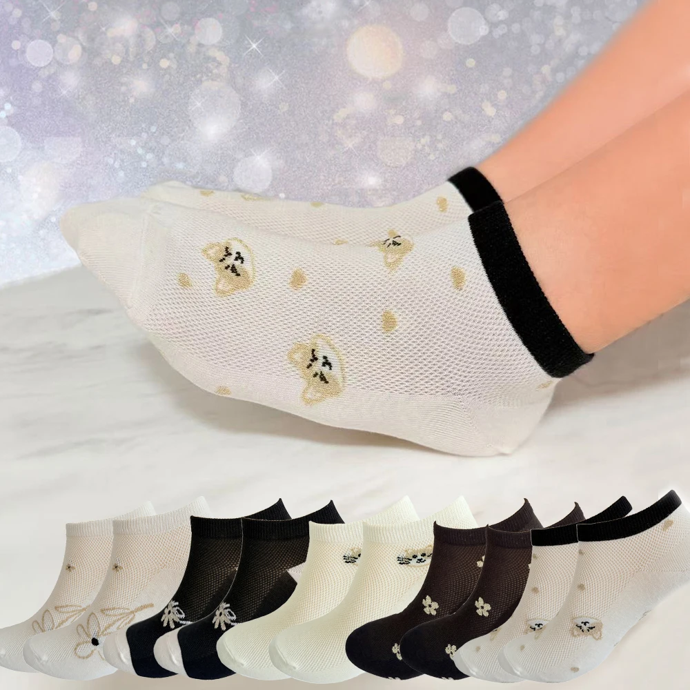 Women's Summer Mesh Ankle Athletic Running Socks Black&White&Gray Thin Low Cut Socks Breathable No Show Sports Men's Socks Image 9