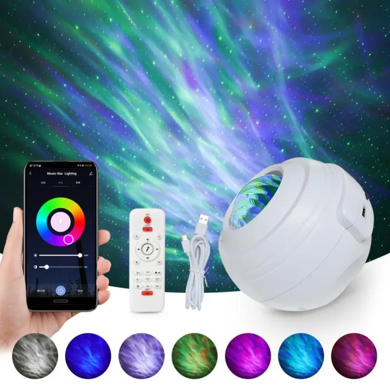 

Star Galaxy Projector Built-in Bluetooth-speaker App Control Led Colorful Timing Function Starry Sky Light Night Lamp 3 In 1