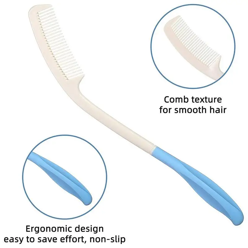 Long Handled Cow Comb Gentle Multifunctional Hair Removal Brush For Women