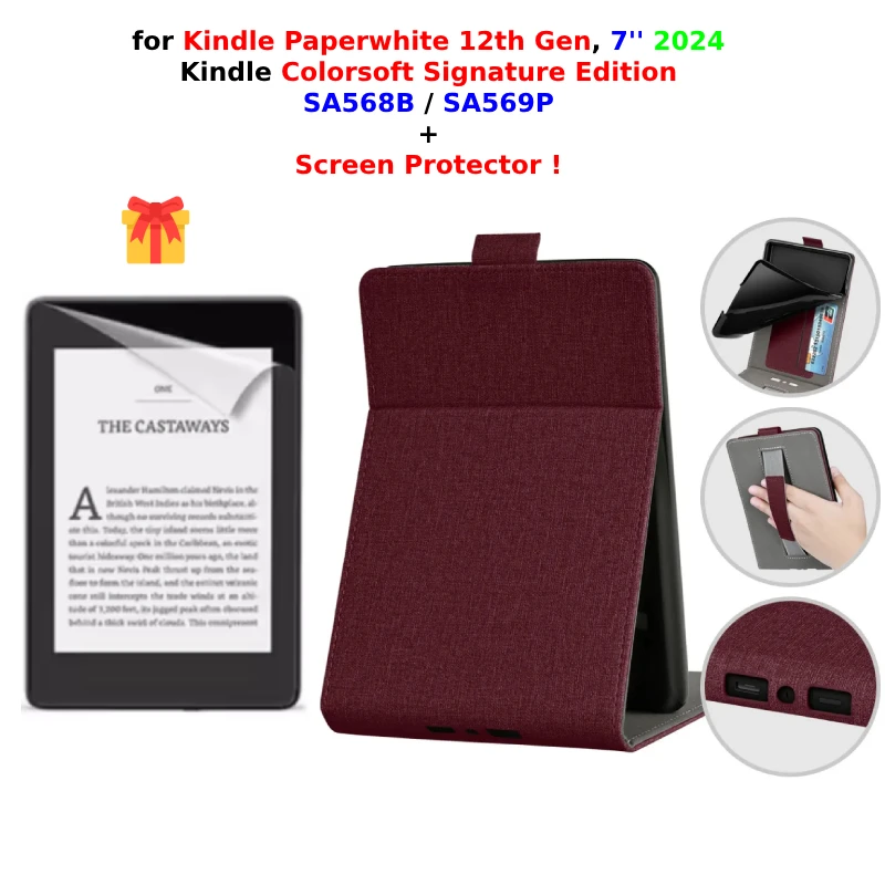 ColorSoft Signature Edition Case with Screen Protector and Hand Strap for 7 Devices, 2024 Release