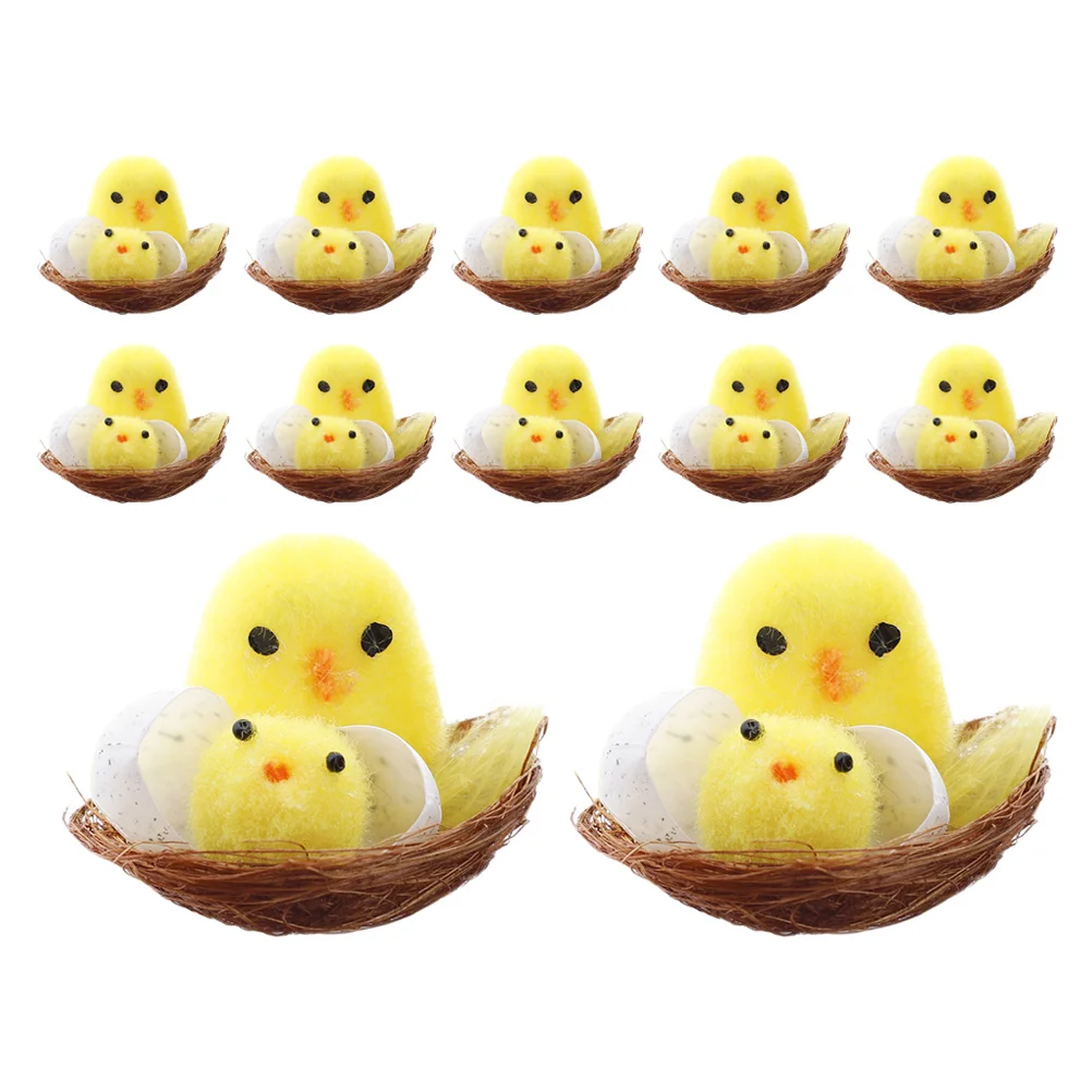 

Easter Fluffy Chicks with Nest Easter Chicks Mini Chicks Fuzzy Chicks Easter Easter Party Favors