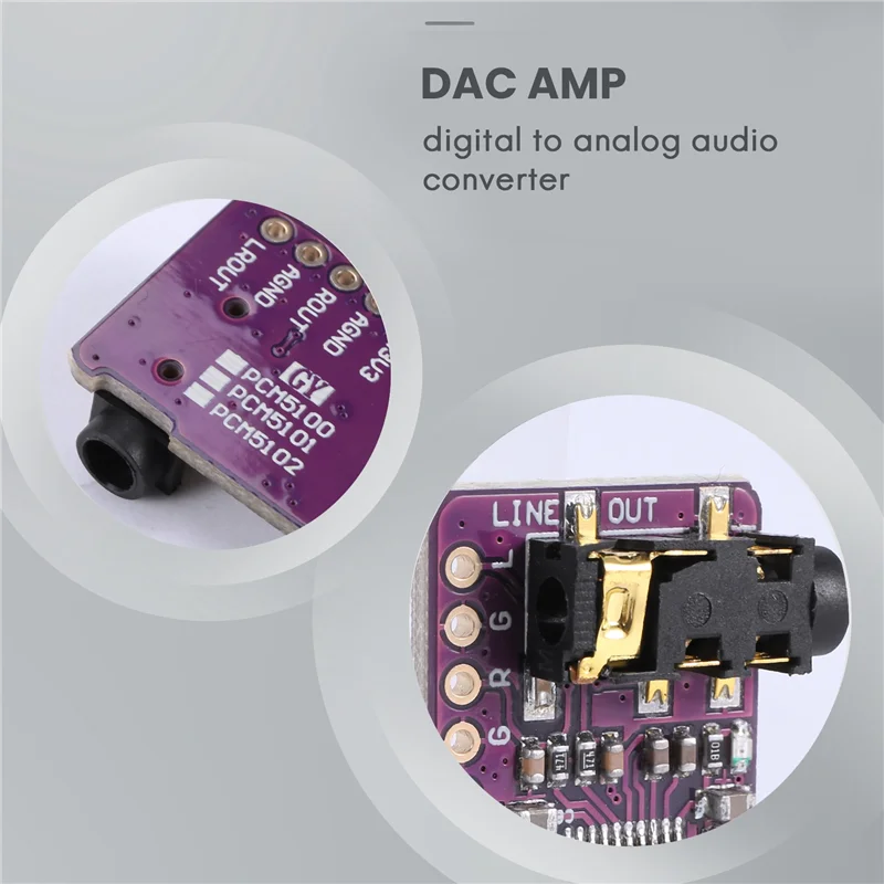 PCM5102 I2S IIS Digital Audio DAC Decoder Module Stereo DAC Digital-To-Analog Converter Voice Module for Raspberry Pi