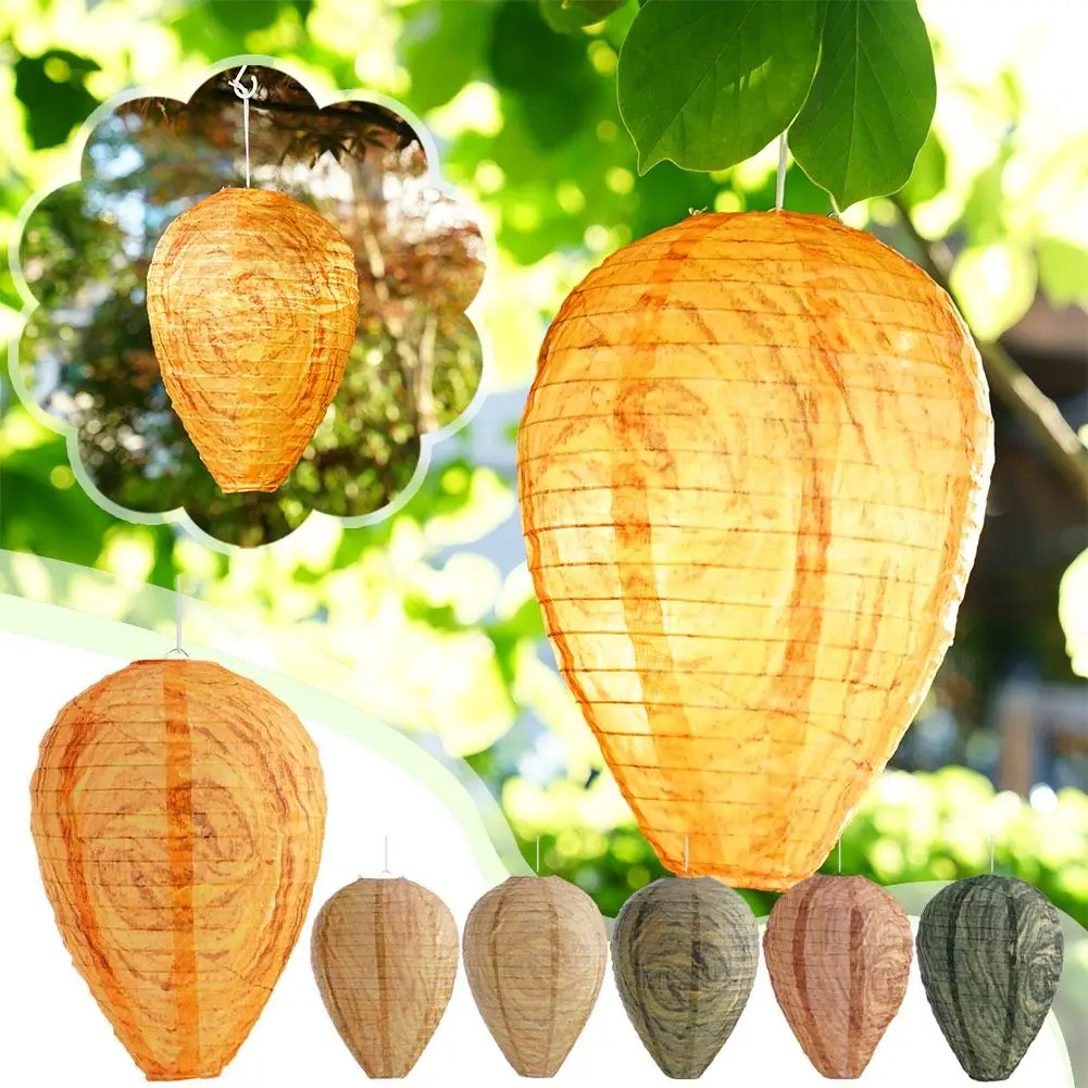Artificial Wasp Nest Paper Lantern Repel Mosquito Kill Wasps Lead Artificial Trap Garden Drive Beehive Light Outdoor Decoration