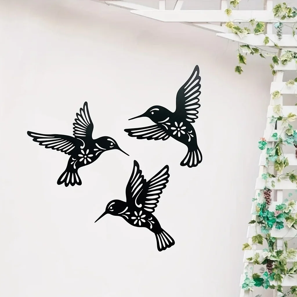 Metal Hummingbird Wall Art Decoration, 1