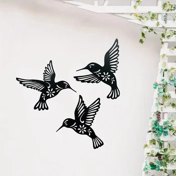 Metal Hummingbird Wall Art Decoration, 1