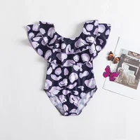Summer Baby Girls Leopard Print One Piece Swimwear Children Bikini Sets Baby Swimsuits Toddler Kids Beach Swimwear 12M to 5T 3