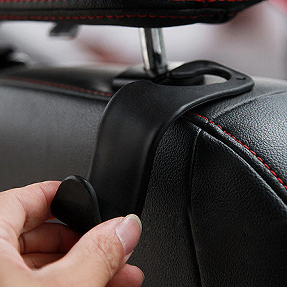 For Auto Rear Seat Organizer Hanger Storage Holder Handbag Purse Bags Clothes Coats Car Seat Headrest Hook