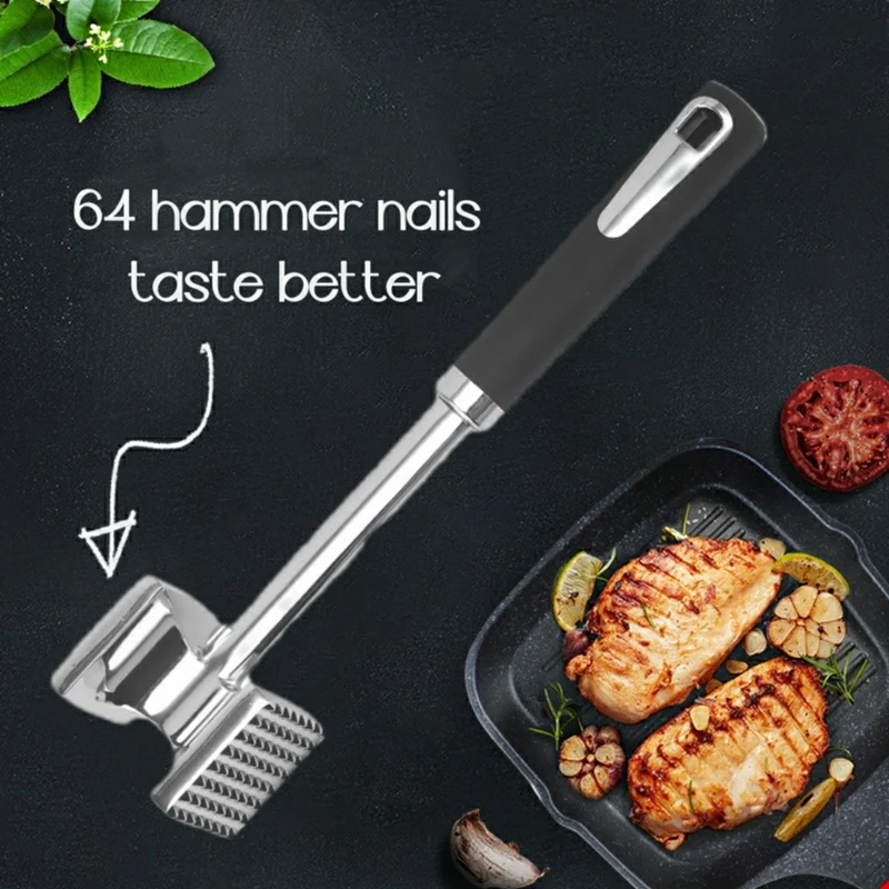 Gourmet Multi Sided Meat Tenderizer For Pounding Meats, Nuts, Shellfish, Hang Hole For Easy Storage, Hand Wash Easy To Use