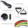 11pcs Resistance Bands Set Workout Fitness Exercise Tube Bands Door Anchor Ankle Straps Cushioned Handles with Carry Bags for H 4