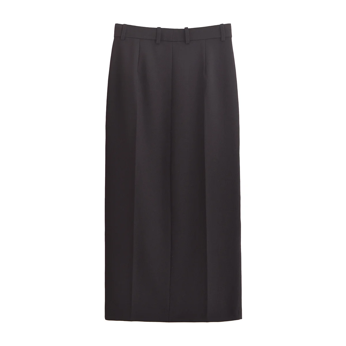 thumbnail image 1 of TRAFZA Conjunto de 2 piezas de moda de verano para mujer, abrigo de traje decorado con bolsillos y cuello vuelto liso + falda midi con dobladillo dividido en la cintura media para mujer, 1 of 5