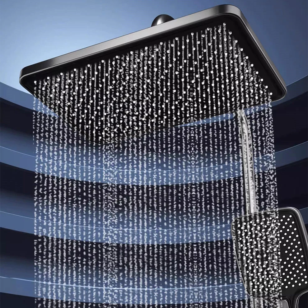 Ambient Lighting Piano Bathroom Shower System Quality Brass Hot Cold Bathroom Mixer Faucet Thermostatic Digital Shower Set shower set