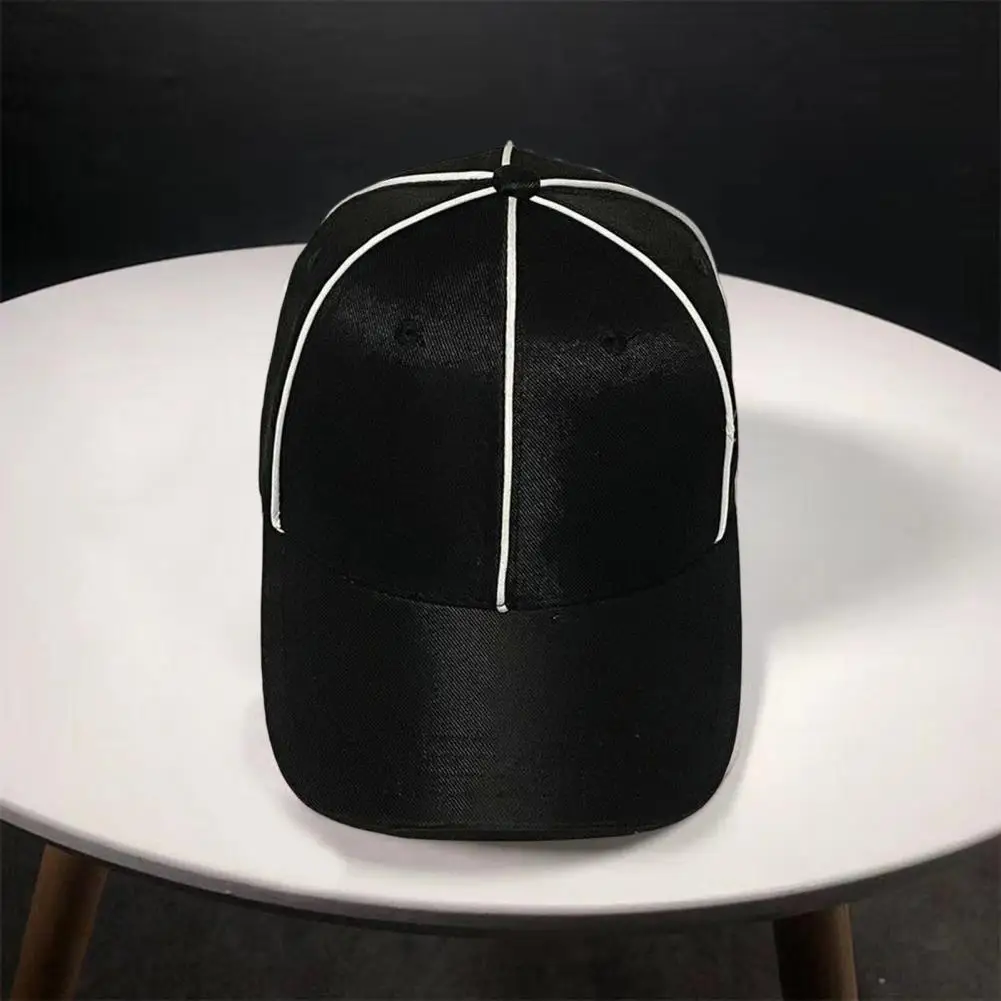 Coach Baseball Hat Long Brim Fasten Tape Adjustable Summer Hat Ponytail Hole Sunscreen Sport Training Referee Headwear
