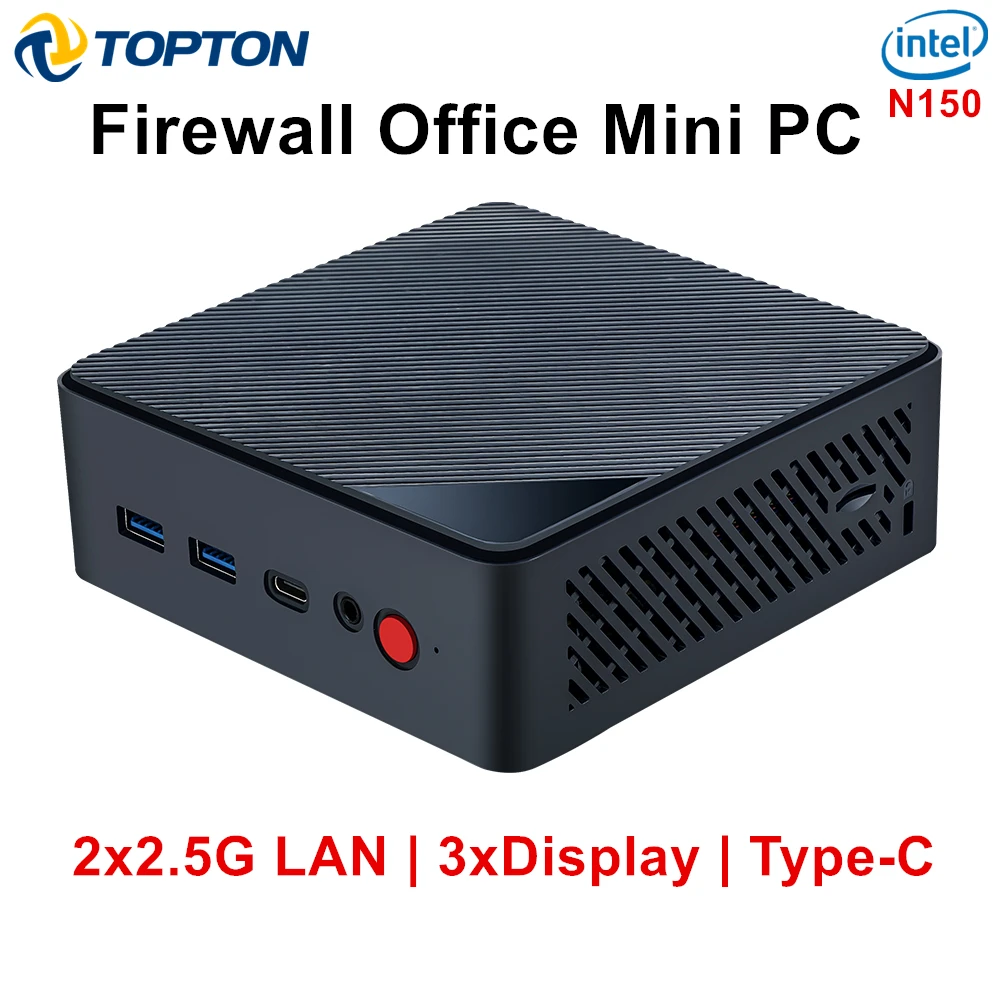 Topton Office Mini PC Intel N150 2*2,5G LAN i226 2 * M.2 NVMe SSD