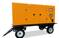 Générateur diesel mobile sur remorque à 4 roues, générateur diesel silencieux 300 kW, 375 kVA avec alternateur sans balais, moteur diesel 6126 1