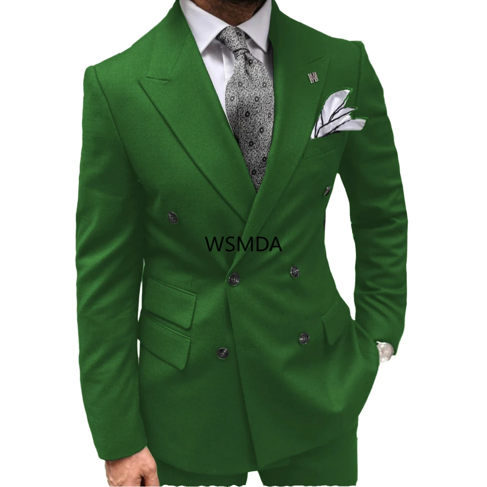 2024 New 2 Pieces Men's Suit Notch Lapel Slim Fit Casual Tuxedos For Wedding(Blazer+Pants)