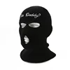 Balaclava Full Face Mask Embroidery Winter Hat for Woman Ski Mask Yes Daddy Warm Knit Full Caps Outdoor Sports Beanies 4