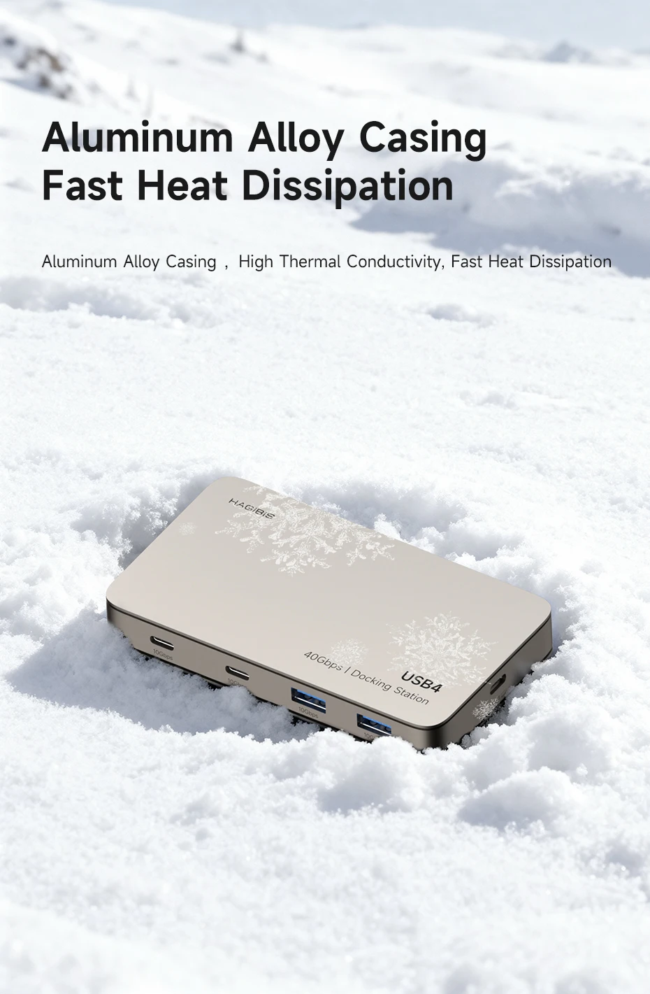 Hagibis USB4 7-in-1 Docking Station (40Gbps, 8K/60Hz)