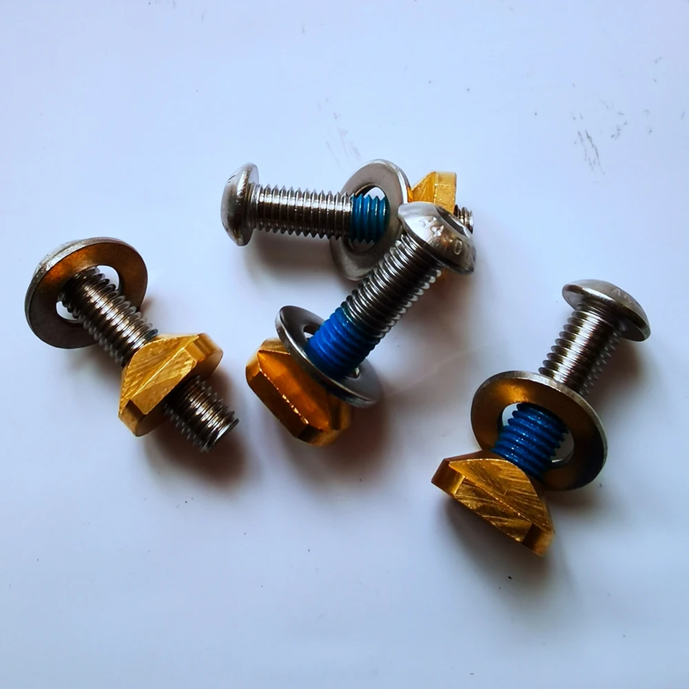Hydrofoil Mounting T Nuts M8 / M6 Brass for Hydrofoil Tracks Outdoors Surfing Accessories 4Pcs
