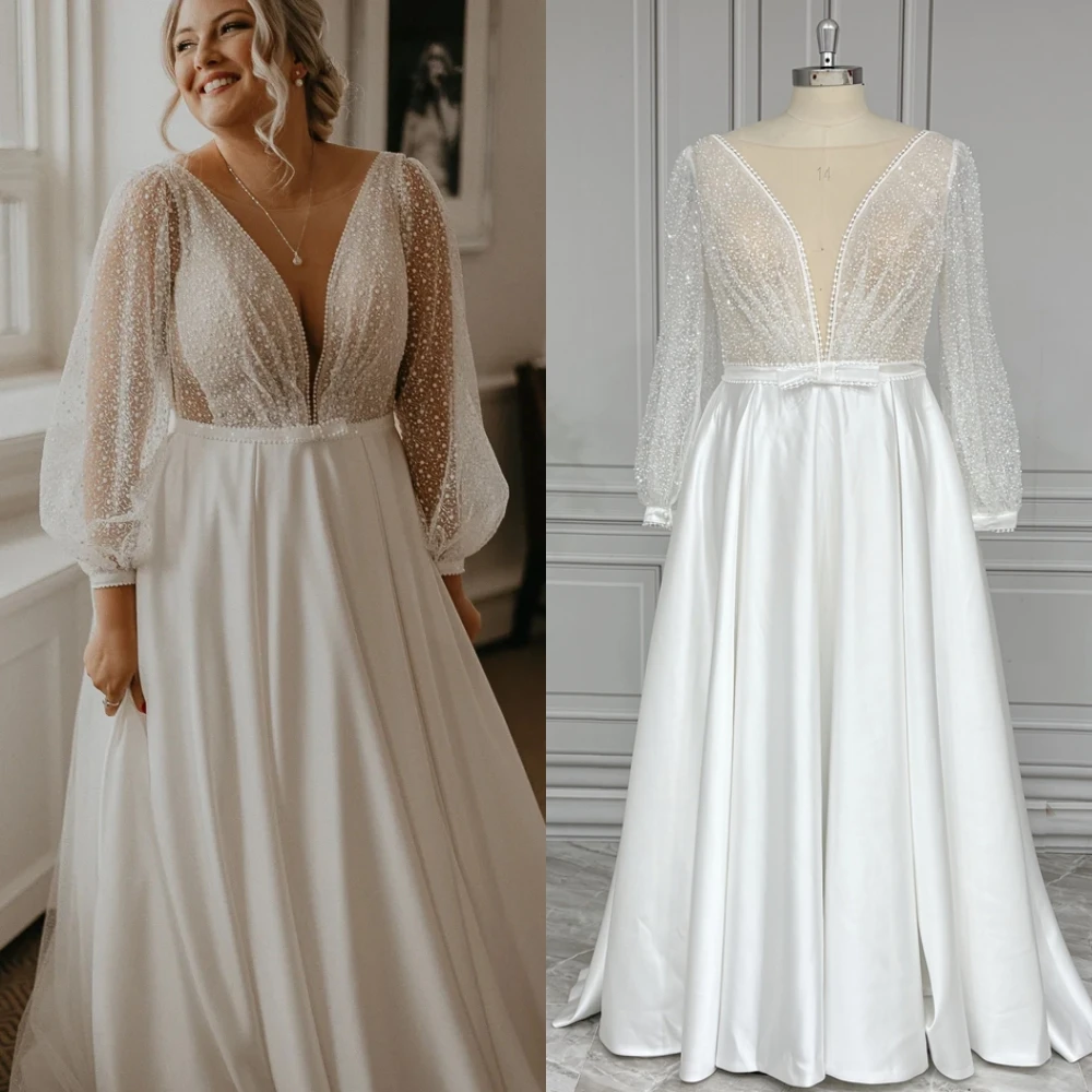 13875 Fotos reales con cuello en V profundo Línea A