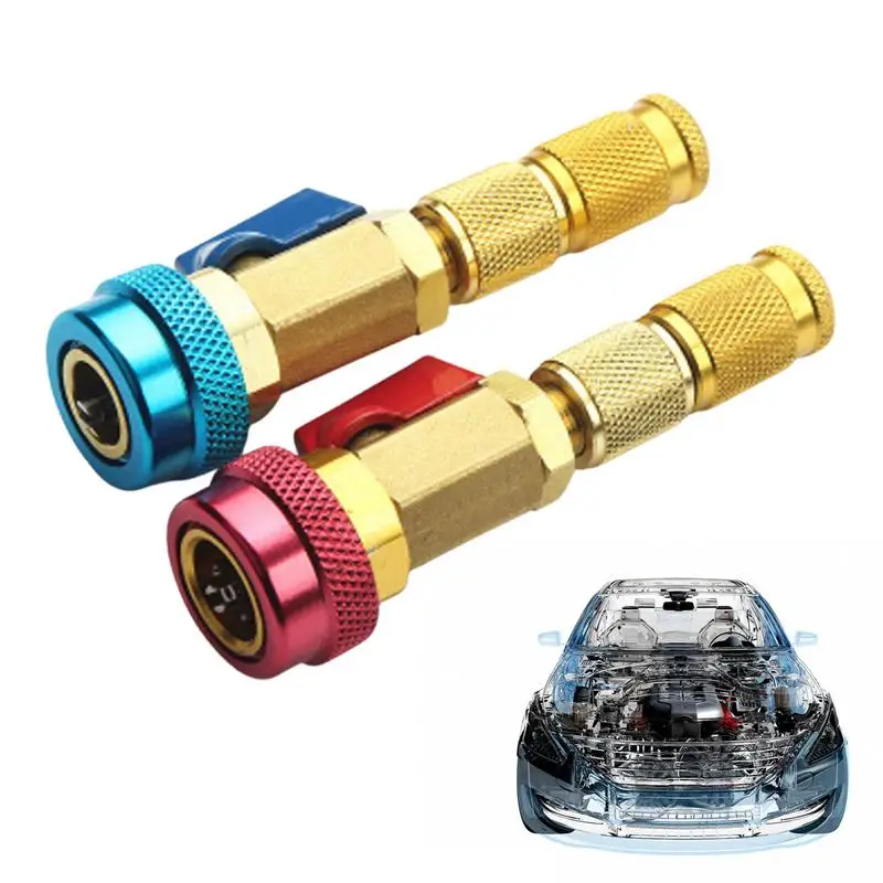 

Инструмент для снятия сердечника клапана A/C комплект клапанов шрадера высокое давление красный и низкое давление синий инструмент для кондиционера быстрая установка и