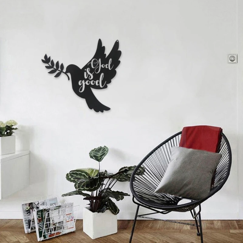 

G6DA Metal Wall Decor Metal Sculpture Spiritual Peace Leaves