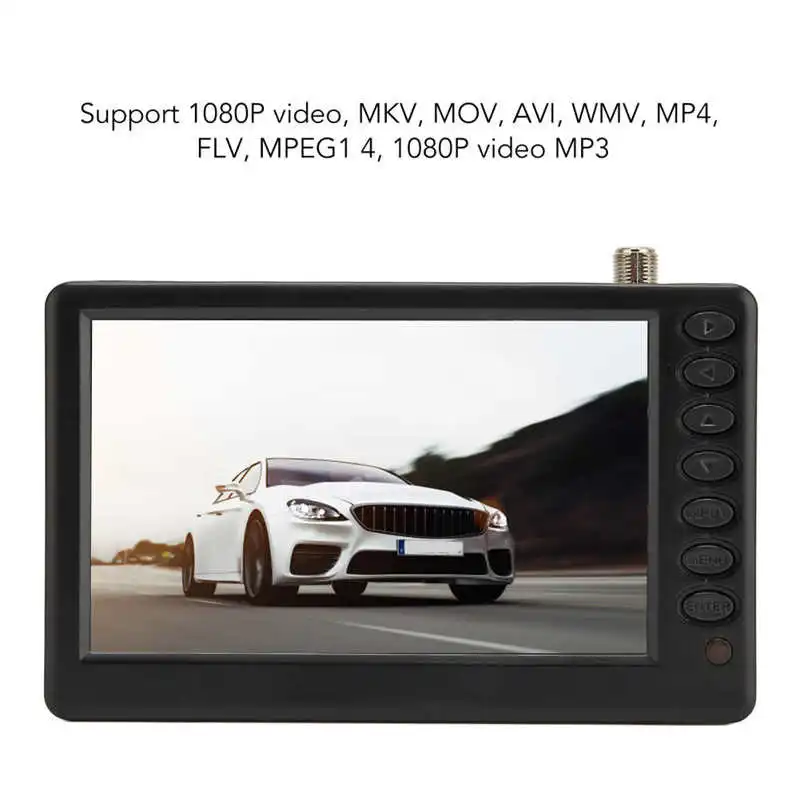 5 Inch Portable TV LEADSTAR D5 ISDB-T/ATSC/DT2 Compliant Rechargeable 1080P Mini Digital EU Plug 110‑220V