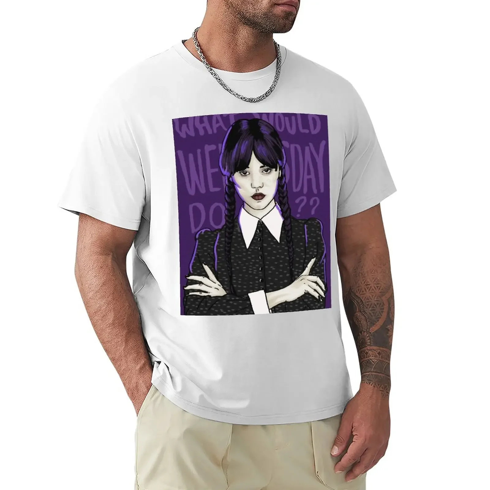 

What Would Wednesday Do T-Shirt oversized boys animal print shirts graphic tees oversized t shirts for men