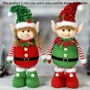 Christmas elves, Classic Stretchable Elf Figurine, Festive Polyester Wall Hanging 1