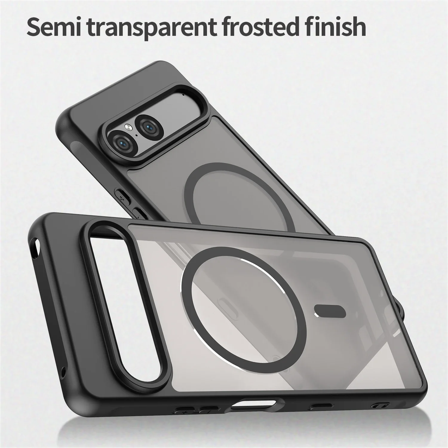 MagSafe Wireless Charging Matte TPU Cover with Camera Lens Protection and Shockproof Design